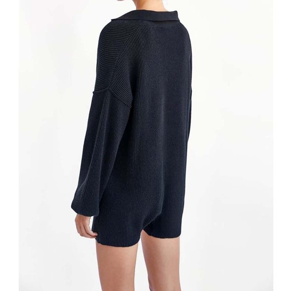 NEW LaBeca Black Knit Romper size M/L 10-14 SO SOFT! - Picture 3 of 14